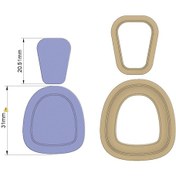 Resim Polimer Kil Küpe Kalıbı Model 0001 