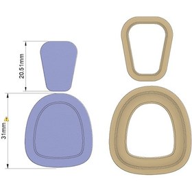 Resim Polimer Kil Küpe Kalıbı Model 0001 