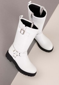 Resim Gondol Hakiki Deri Günlük Kaymaz Taban Yarım Çizme Anl.2795 