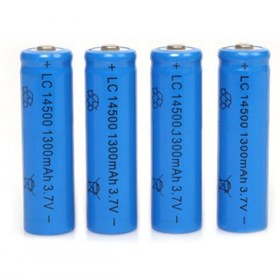 Resim 1300 Mah 3.7 V Şarj Edilebilir Kalem Pil Lc 14500 Şarj Edilebilen Kalem Pil 4lü 