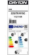 Resim Dayton 225/70R15C 112/110R 8PR,TL VAN HAFİF TİCARİ YAZ LASTİĞİ (ÜRETİM YILI:2025) 