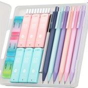 Resim Dört Şeker Sevimli Mekanik Kalem Seti, 6 adet Pastel Mekanik Kalemler 0.5mm & 0.7mm & 0.9mm 360 adet Kalemler, 3 adet Silgiler ve 9 adet Silgi Dolguları, Yazma, Sanat Çizimi için Estetik Kalemler 