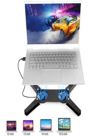 Resim Nirnisa 7 - 15 inch 2 Fanlı Hızlı Soğutma Katlanabilir Macbook Laptop Soğutucu Tablet Yükseltici Usb Stand 