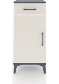 Resim Arges Komodin 2 Raflı Tek Çekmeceli Tek Kapaklı 44x30x96 Antr... Antrasit 