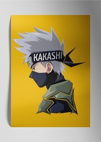 Resim Kakashi Hatake Naruto Anime - Metal Tablo, Parlak Baskı 