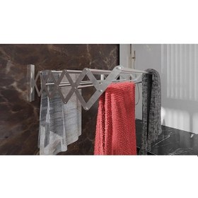 Resim Birondabir Akordiyon Çamaşırlık Askısı Kurutmalık 100Cmx9 Gözlü Gümüş 