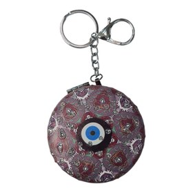 Resim El Aynası - Anahtarlıklı Otantik Desenli Katlanır Makyaj Aynası - Cep, Çanta Aynası - Desen 4 