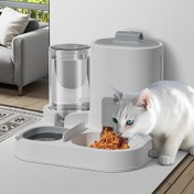 Resim Yeni 1 adet Kedi İki-tek Otomatik Besleyici ve Sulama Aleti, Evcil Hayvan Kasesi Köpek Havzası Evrensel Evcil Hayvan Malzemeleri 