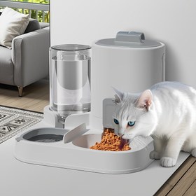Resim Yeni 1 adet Kedi İki-tek Otomatik Besleyici ve Sulama Aleti, Evcil Hayvan Kasesi Köpek Havzası Evrensel Evcil Hayvan Malzemeleri 