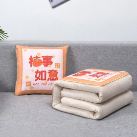 Resim Zhuque Üzerinde Logo Baskılı Ikisi Bir Arada Yastık Yorganı, Çok Fonksiyonlu Araba Kanepe Yastığı Yorganı (Yurt Dışından) 