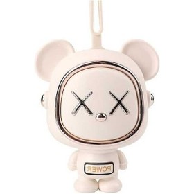 Resim Wondernest Uzay Usb Şarj Rüya Öğrenciler Mini Fan Boyun Askılı Ayı Pembe 