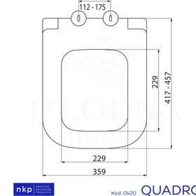 Resim Plodna House Kare Duroplast Quadro Yavaş Kapanan Klozet Kapağı 