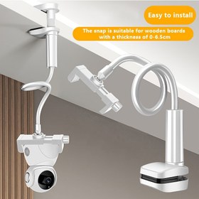 Resim 50/110cm Gözetim Kamerası Tabanı Yumuşak Tüp Tavan Montajı, Klipsli Braket - 0-6.5 cm Kalınlıkta Paneller İçin Uygun 