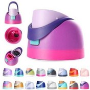 Resim Fortunelane 16/24/32/40 Unca Su Şişesi Değişim Kapakları, Bpa-sız, Sızıntısız, Mor Pembe Bardaklı Pembe Rengi 