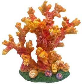 Resim Suntek Yapay Mercan Heykelcik Heykel Ev Dekor Akvaryum Turuncu 