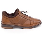 Resim Derinet Hakiki Deri Lastik Bağcıklı Erkek Sneaker 