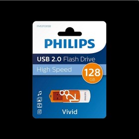 Resim Phılıps Fm12fd05b, 128gb, Usb 2.0, Vivid, Turuncu, Flash Disk 