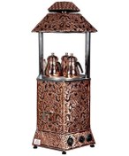 Resim Anka Pro Max Elektrikli Çay Makinası Seti 4 Demlikli 50 Litre Bakır 