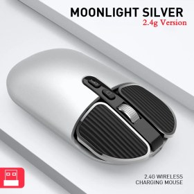 Resim Jingyi Küçük Orta El Mini Kablosuz Fare 2.4g Bluetooth Bilgisayar Dizüstü Dizüstü Macbook Pad Tablet Şarj Edilebilir Sessiz Mause (Yurt Dışından) 