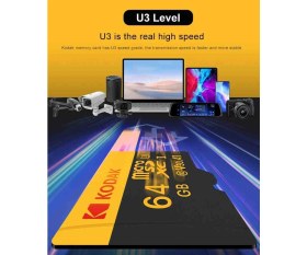 Resim Kodak 128Gb. Micro Sd Hafıza Kartı Clas 10 4K Uv3 V30 A1 %100 Orjinal Hafıza Kartı 