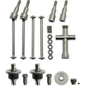 Resim Scy 16101 16102 16103 16201 Pro 1/16 Fırçasız Rc Araba Yükseltme Parçaları İçin Metal Diferansiyel Ve Tahrik Mili Seti Gösterildiği Gibidir. 