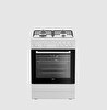 Resim Beko BFE 400-1 B 66 L Beyaz Doğalgazlı Ocaklı Solo Fırın 