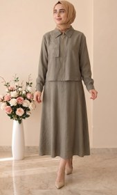 Resim Zühre Etekli Takım 1741 - Haki / 40 