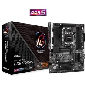 Resim ASROCK X670 E Pg Lightning Am5 Soket, Ddr5 Ram, 1xpcıe 5.0 2xpcıe 4.0, Blazing Pcıe Gen5 M.2, Type-C 