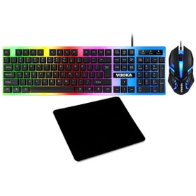 Resim VOOKA Profesyonel Yayıncı Gaming Set 2in1 Profesyonel Mekanik Klavye Mouse Pro Set Pub 