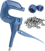 Resim tuhafiyecimiz Branda Kenarı 24 No Kuş Gözü Çakma El Pensesi Ve 500 Adet Kapsül 