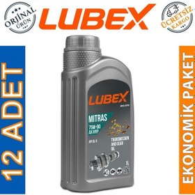 Resim Lubex Mitras Ax Hyp 75W-90 Manuel Şanzıman Yağı 12 x 1 L 