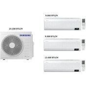 Resim Samsung Windfree 6.8 kW 1 Dış + 3 İç Ünite (9+9+12) Duvar Tipi Multi Klima 