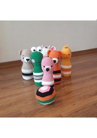 Resim Amigurumi Örgü Oyuncak Lobut Seti Hayvan Figürlü 