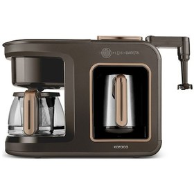 Resim Karaca Hatır Plus Barista Steel 6 in 1 Konuşan Közde Türk Kahve Makinesi 