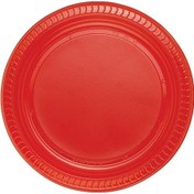 Resim Kırmızı Plastik Tabak - 22.00 CM - 25 Adet 