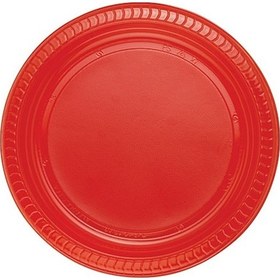 Resim Kırmızı Plastik Tabak - 22.00 CM - 25 Adet 