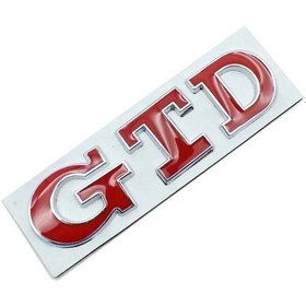 Resim Tam Kırmızı-3d Metal Harfler Araba Gövde Rozeti Gtd Logo Amblemi Volkswagen Vw Golf 7 6 5 4 Gtd Etiket Mk2 Mk4 Mk5 Mk6 