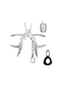 Resim Mufunye Mini Edc 6 Fonksiyonlu Cilalı Paslanmaz Çelik Pense + Silikon Airtag Kılıfı - Taşınabilir Çok Amaçlı Alet Seti 