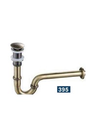 Resim İsaoğlu Yapı Mat Gold Lavabo Sifonu Antik Gold Lavabo Gideri Pirinç Metal Eskitme Lavabo Gider Gold 