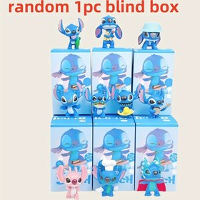 Resim Rastgele 1 adet/3 adet Stitch Figürü Blind Kutu, Karışık Renk PVC Anime Karakter Heykeli, Ev Dekorasyonu, Süsler, Mükemmel Doğum Günü Noel Hediyesi Gizem Kutusu Koleksiyon Karakteri, Zarif PVC Oyuncaklar ve Dekoratif Hediyeler, Benzersiz Şok Karakteri 