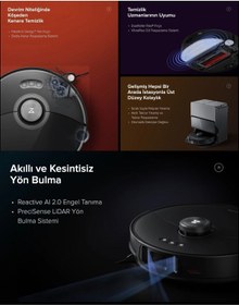 Resim Roborock Elite Robot Süpürge (Kameralı Versiyon) - Kendi kendini temizleme - Ekstra Kenar Temizleme Sistemi 