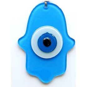 Resim Nazar Boncuklu Bebek Mavisi Renginde Fatma Ana Bereket Eli Cam Du 