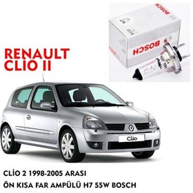 Resim CLİO 2 2003 MODEL ÖN KISA FAR AMPÜLÜ H7 55W BOSCH 