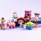 Resim 8 Adet Disney Pixar Cars Karakter Model Seti, PVC Woody, Buzz Işıkyılı, Jessie ve Arkadaşları, Tüy Yok, Evrensel Oda, Doğum Günü ve Noel Hediyeleri İçin Mükemmel, Elektriksiz Masaüstü Dekoru 