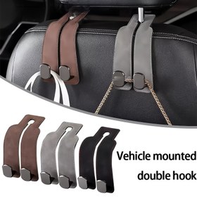 Resim Araba başlık destekli askılar için çantalara uygun askılar, koltukların arkasına yerleştirilmiş nesneleri düzenlemek ve tutmak için tasarlanmıştır. 