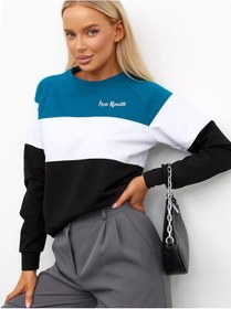 Resim Iren Renetti Büyük Beden Spor Sweatshirt. 193138733 Siyah 