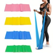 Resim 1 adet Egzersiz Pilates Egzersiz Lateks Elastik Direnç Bandı, Spor Salonu Ev Fitness Egzersizi İçin 