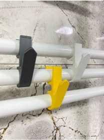 Resim Havlupan Askısı, Havlupan Askılık, Bornoz Askısı, Banyo Askısı 4 Adet Beyaz Sarı Antrasit Gold 