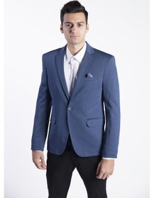 Resim Sposo 5108 Dar Kalıp Yarım Astarlı Mavi Erkek Blazer Ceket Mavi 