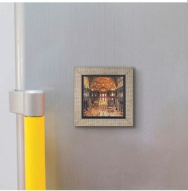 Resim Ayasofya Camii İçi Baskılı Mdf Magnet 7x7 39 